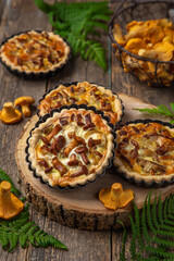 savory chanterelle mushroom tartlets