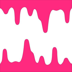 Melted strawberry cream white background