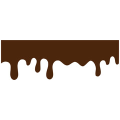 Chocolate dripped. Sweet flowing liquid food with splashes and drops caramel cacao vector realistic pictures. Brown liquid dessert, sweet drip melt