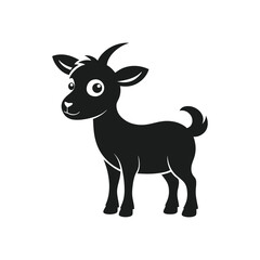 vector silhouette of a goat