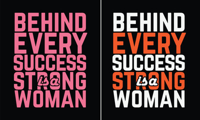 International woman's Day (March 8th) design for t-shirt, bags, mugs, stickers, banner, poster, icon, logo etc. Fully Editable Print Ready Template - Vector.