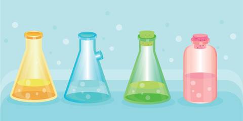Laboratory glassware Vector biology lab chemistry experiments