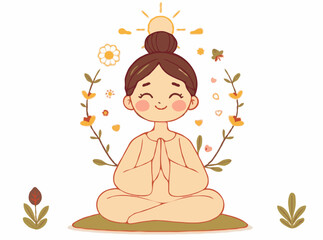 Mindful Living and Wellness Vector Illustrations for Projects