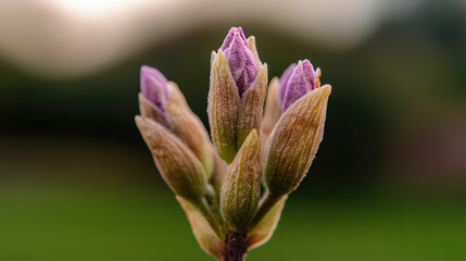 Close-up of lilac buds. 