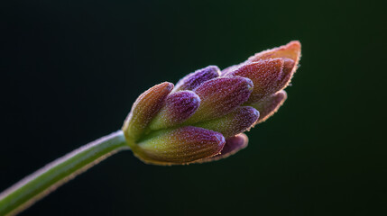 lavender bud close up.
