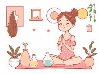 Wellness and Self-Care Lifestyle Illustrations