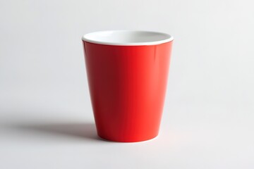 Vibrant Red Plastic Cup: Clean, Crisp, and Ready for Your Design Projects. A high-resolution image perfect for showcasing beverages, branding, or adding a pop of color to your visuals. Ideal for      