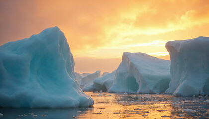 Majestic mountain landscapes bathed in the golden hues of sunrise and sunset