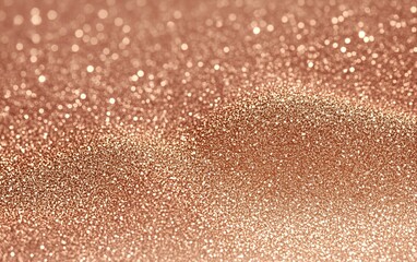 Smooth flowing rose gold glitter waves with soft glow and sparkling texture for premium elegant backgrounds in branding and luxury design