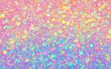 Pastel colored glitter confetti texture with square and round sparkles featuring iridescent and shimmering background for stylish and creative design