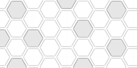 Hexagonal netting. Honeycomb background. Science Technologic Hexagonal Pattern Light Conceptual Illustration. Modern seamless pattern design with hexagonal molecular structures, technology. Realistic.