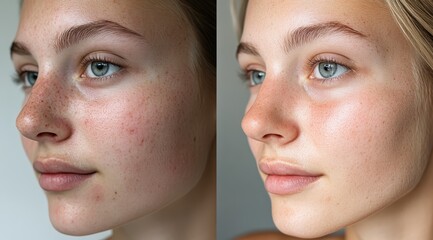 Before and After Skin Transformation Freckles and Dark Spots Reduction Treatment 