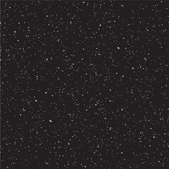 Snow, stars, twinkling lights, rain drops on black background. Abstract vector noise. Small particles of debris and dust. Distressed uneven grunge texture overlay.