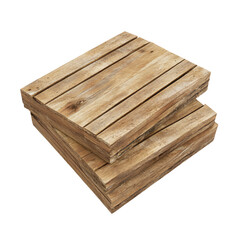 a stack of wooden pallets on a white background