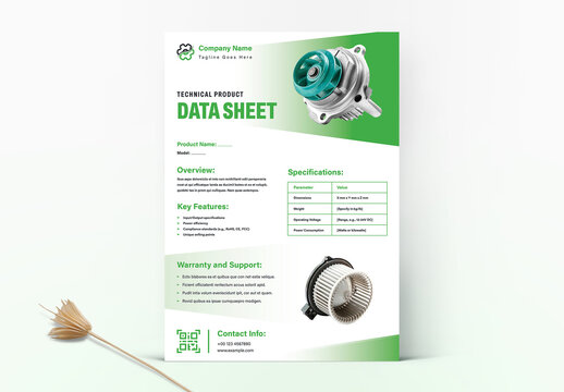 Technical Product Data Sheet Layout