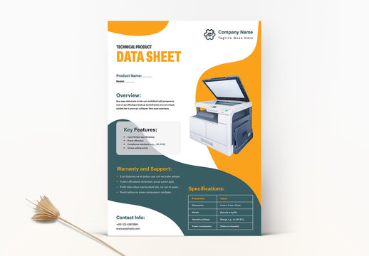 Technical Product Data Sheet Layout