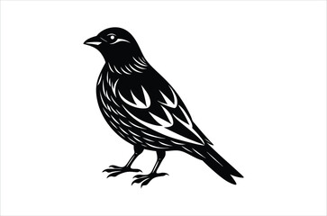 Fototapeta premium bird vector, icon vector illustration, bird silhouette of a bird isolated on a white background, eps, png, svg, vector,