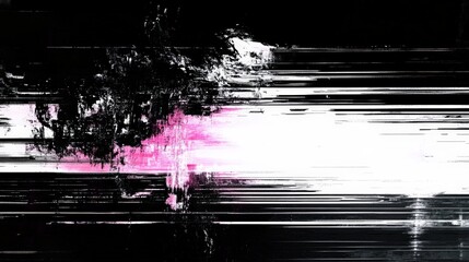 Abstract Distorted Black and White Motion Glitch Overlay with Textured Patterns and Artistic Effects for Creative Projects and Backgrounds