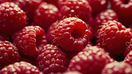 Ultra HD close-up of fresh raspberries with perfect detail, placed on a white background.