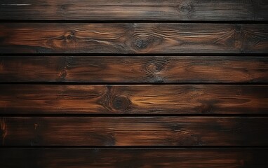 Dark brown burnt wood planks with natural wooden grain and rich texture perfect for rustic and...