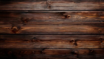 Fototapeta premium dark stained wood boards with grain and texture flat wood background with parallel horizontal lines