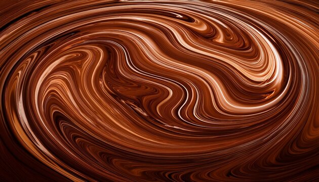 coffee or chocolate brown color iquid drink texture background swirling delicious chocolate