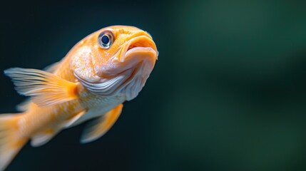 Fototapeta premium Close-up of an orange fish in aquarium