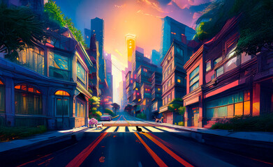 street in the city