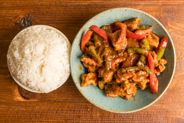 thai curry with white rice