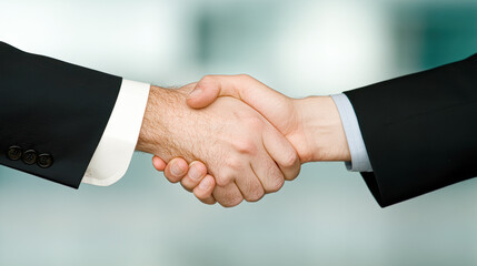 Corporate office handshake professional trust-building in negotiations