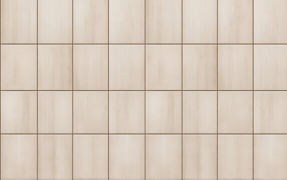 High-resolution light beige square ceramic tiles with subtle wood grain texture perfect for modern interior wall and flooring design in bathrooms and kitchens - Powered by Adobe