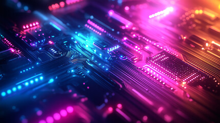 Obraz premium Fond d’écran futuriste en style Chromoly