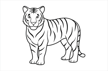 tiger vector,  icon vector illustration,  tiger  silhouette of a tiger isolated on a white background, eps, png, svg, vector,