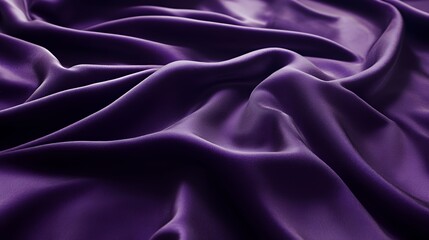 Obraz premium Deep Purple Silk Draped Luxuriously Soft Fabric