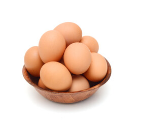 Eggs isolated on white background