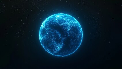 Obraz premium Digital Earth in Space