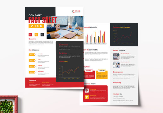 Company Fact Sheet Layout