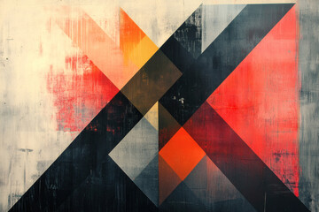 Fototapeta premium Abstract geometric cubic art background illustration