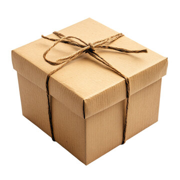 a brown box tied with a string