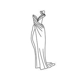 vector illustration of a woman in a dress