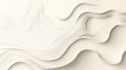 Obraz premium Abstract wavy lines in soft beige tones create soothing and modern background. Ideal for design projects, wallpapers, or artistic presentations