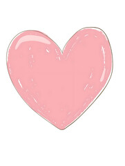A Delicate and Charming Pink Heart Design: A Whimsical Illustration for Lovers and Dreamers