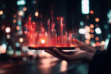 A economics lecture featuring a professor explaining financial trends with stock market charts