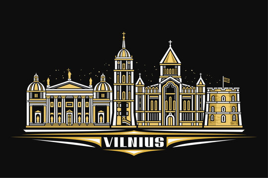 Vector illustration of Vilnius