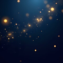 Glimmering Goldfall on Midnight Blue
