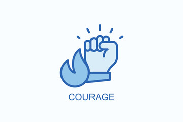 Courage Icon Or Logo Isolated Illustration
