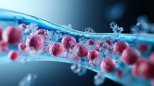 Holographic drug delivery system displaying molecular breakdown and targeted release mechanisms