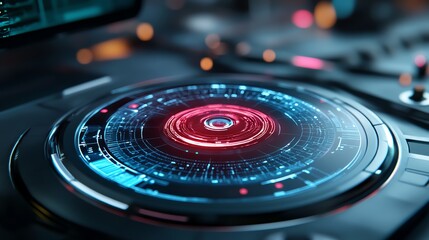 Holographic medical interface, futuristic doctor workspace, 3D illustration