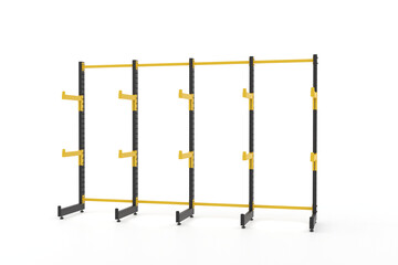 empty playground equipment. cantilever rack system, designed for industrial storage of long, bulky materials such as steel pipes, lumber, and metal bars. .
