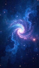 Swirling nebula of deep blues and indigos, textured with subtle highlights , Nebula, Color